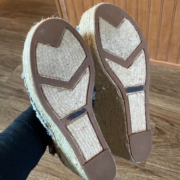 Marc Fisher Denim Adria Jute Womens 9 Open Toe Platform Espadrille Sandal Y2K - Picture 10 of 10